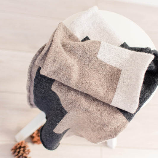 The Neutral Colour Block Scarf